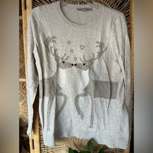 loft wool women’s Valentine’s Day sweater medium